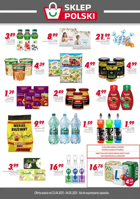 Sklep Polski - gazetka promocyjna Plakat promocyjny od wtorku 22.04 do niedzieli 04.05