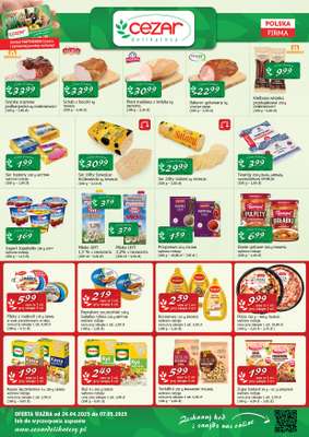 CEZAR Delikatesy - gazetka promocyjna Gazetka od czwartku 24.04 do środy 07.05