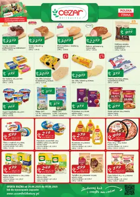 CEZAR Delikatesy - gazetka promocyjna Gazetka od czwartku 24.04 do środy 07.05 CEZAR Delikatesy - gazetka promocyjna Gazetka od czwartku 24.04 do środy 07.05