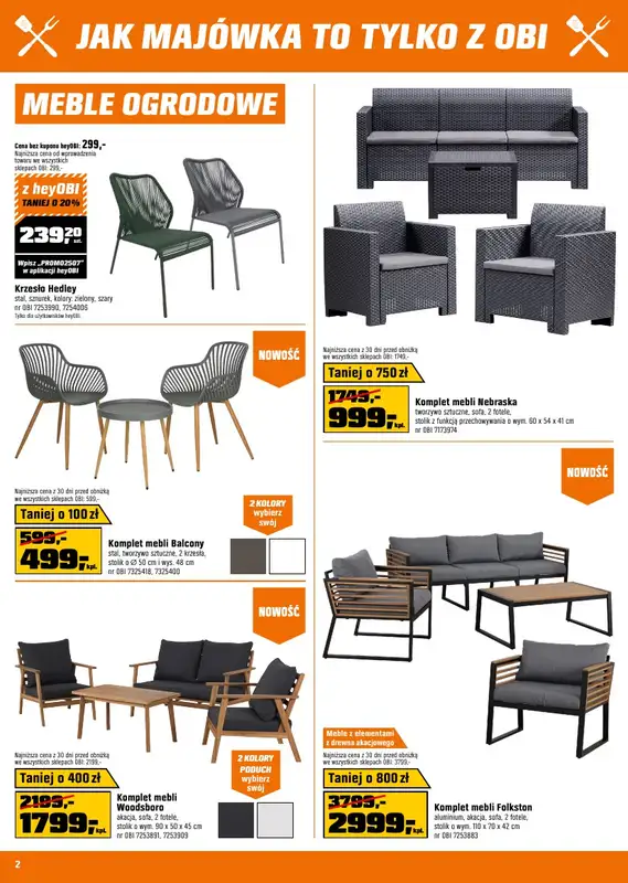 OBI - gazetka promocyjna Gazetka od środy 23.04 do wtorku 06.05 - strona 2