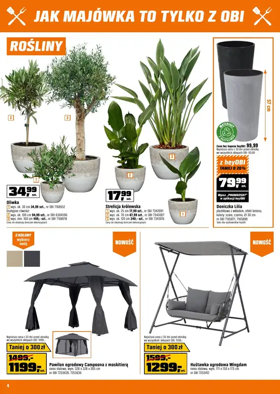 OBI - gazetka promocyjna Gazetka od środy 23.04 do wtorku 06.05 - strona 4