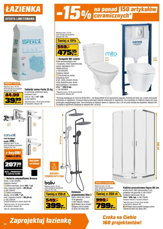 OBI - gazetka promocyjna Gazetka od środy 23.04 do wtorku 06.05 - strona 14
