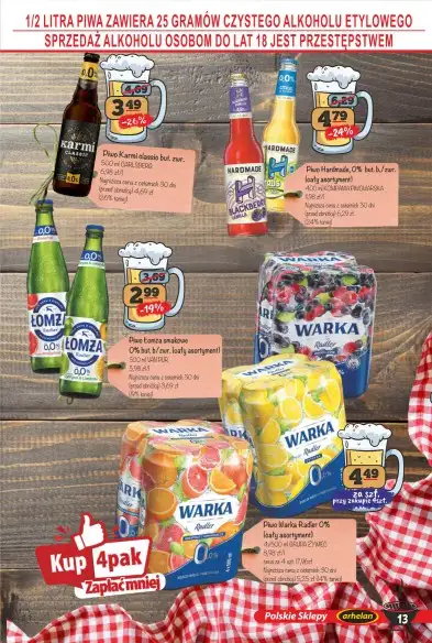 Arhelan - gazetka promocyjna Grillowanie w Arhelanie od piątku 25.04 do niedzieli 11.05 - strona 13