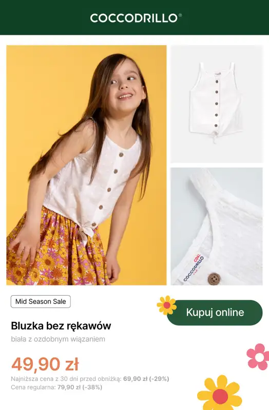 Coccodrillo - gazetka promocyjna Mid Season Sale - dla dziewczynek od czwartku 24.04 do niedzieli 04.05 - strona 12