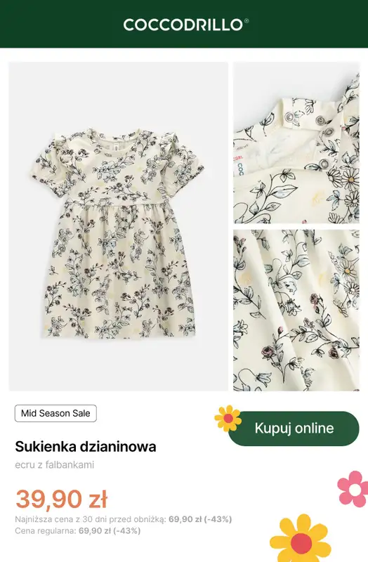 Coccodrillo - gazetka promocyjna Mid Season Sale - dla dziewczynek od czwartku 24.04 do niedzieli 04.05 - strona 13