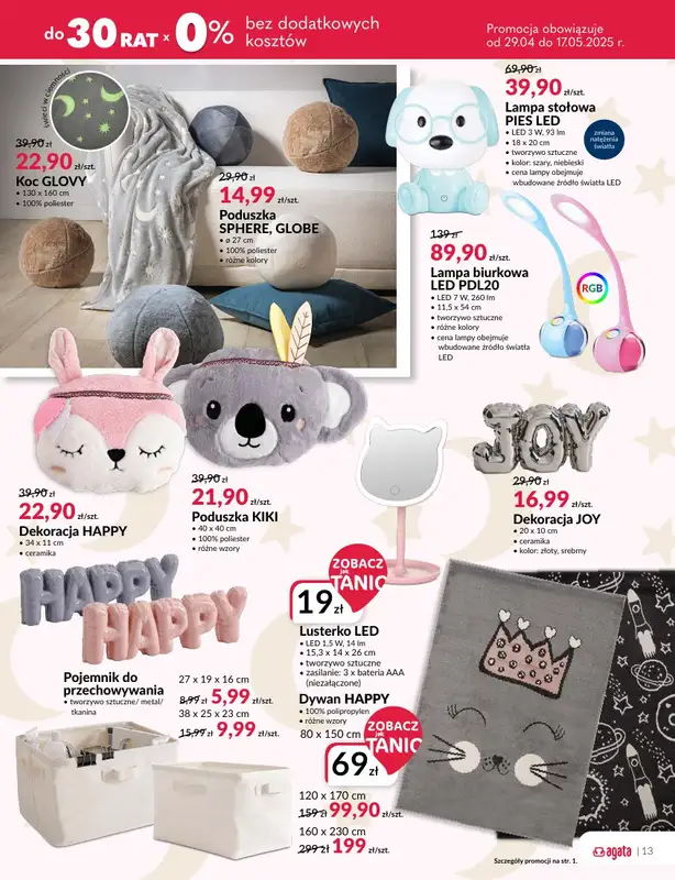 Salony Agata - gazetka promocyjna Gazetka od wtorku 29.04 do soboty 17.05 - strona 13