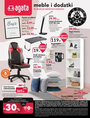 Salony Agata - gazetka promocyjna Gazetka od wtorku 29.04 do soboty 17.05