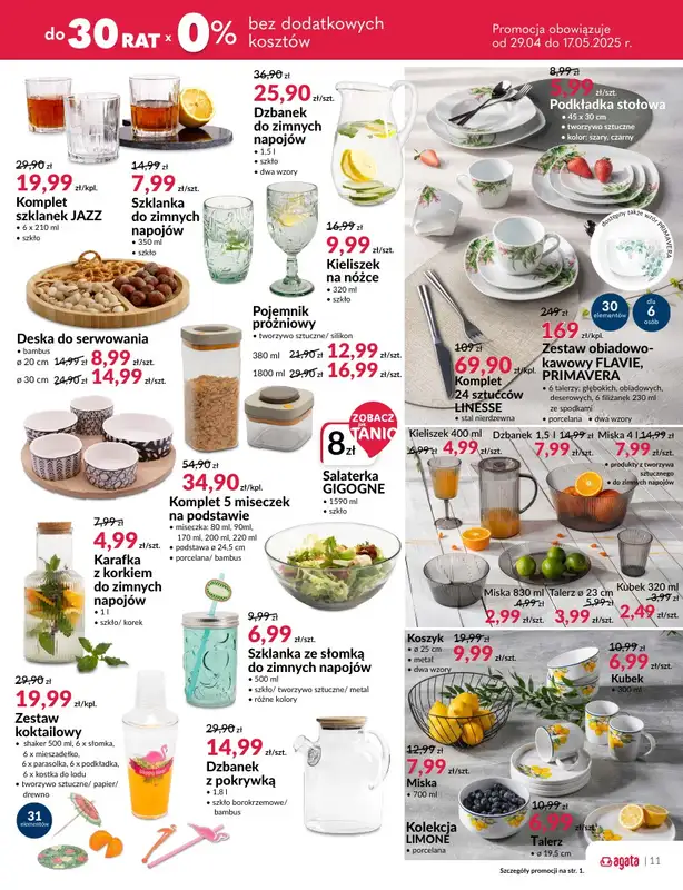 Salony Agata - gazetka promocyjna Gazetka od wtorku 29.04 do soboty 17.05 - strona 11