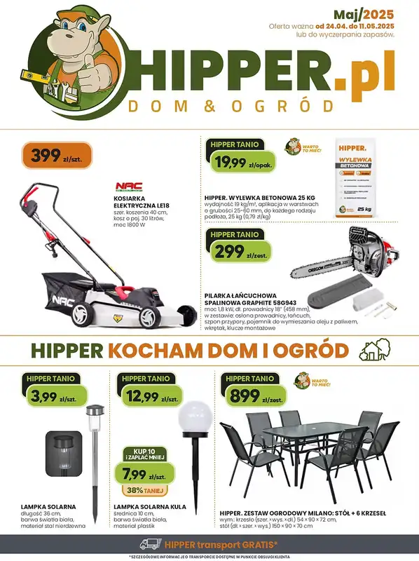 HIPPER.pl - gazetka promocyjna Gazetka od czwartku 24.04 do niedzieli 11.05