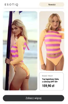 Esotiq - gazetka promocyjna Nowa kolekcja plażowa – odkryj trendy sezonu od piątku 25.04 do niedzieli 04.05 - strona 6 Esotiq - gazetka promocyjna Nowa kolekcja plażowa – odkryj trendy sezonu od piątku 25.04 do niedzieli 04.05 - strona 6
