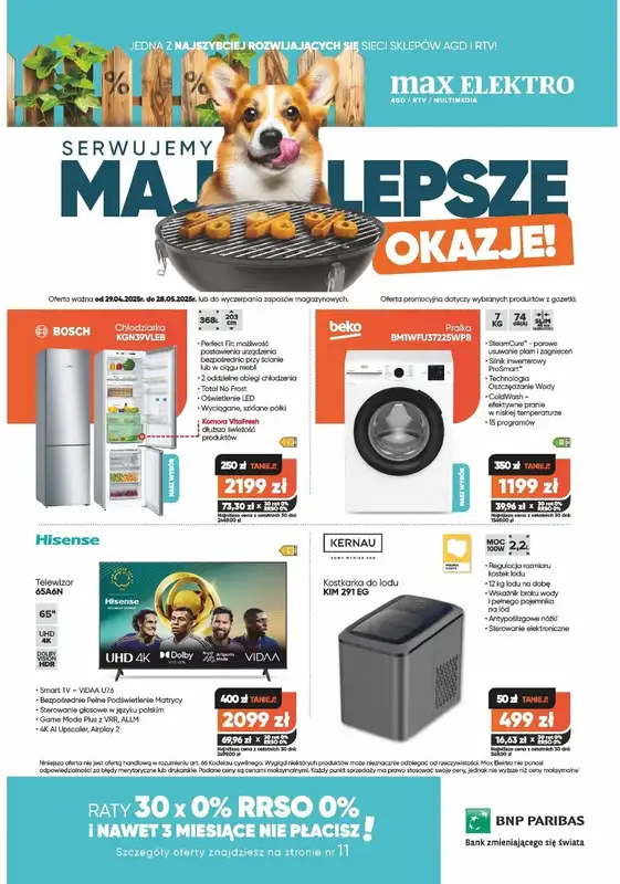 Max Elektro - gazetka promocyjna Gazetka od wtorku 29.04 do środy 28.05