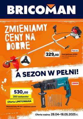 Bricoman - gazetka promocyjna Gazetka od poniedziałku 28.04 do niedzieli 18.05