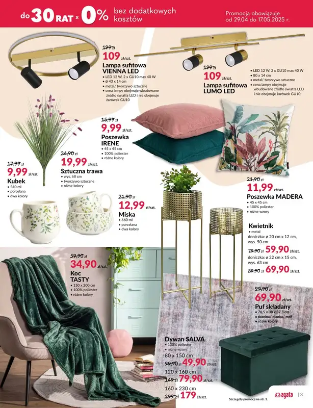 Salony Agata - gazetka promocyjna Nowa gazetka Salonu Agata we Wrocławiu! od wtorku 29.04 do soboty 17.05 - strona 3