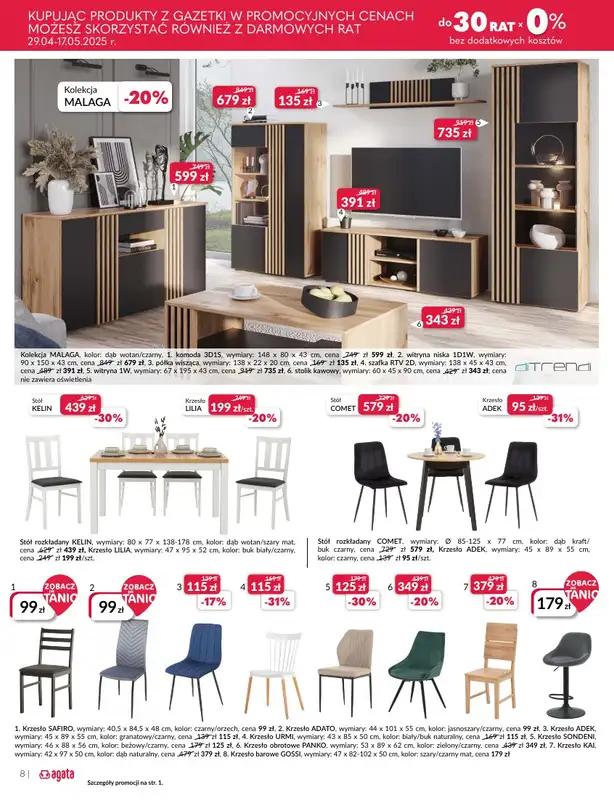 Salony Agata - gazetka promocyjna Nowa gazetka Salonu Agata we Wrocławiu! od wtorku 29.04 do soboty 17.05 - strona 8