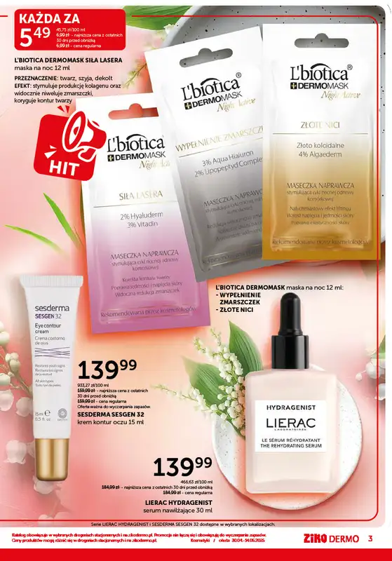 Ziko Dermo - gazetka promocyjna Gazetka od środy 30.04 do środy 14.05 - strona 3