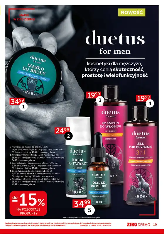 Ziko Dermo - gazetka promocyjna Gazetka od środy 30.04 do środy 14.05 - strona 19