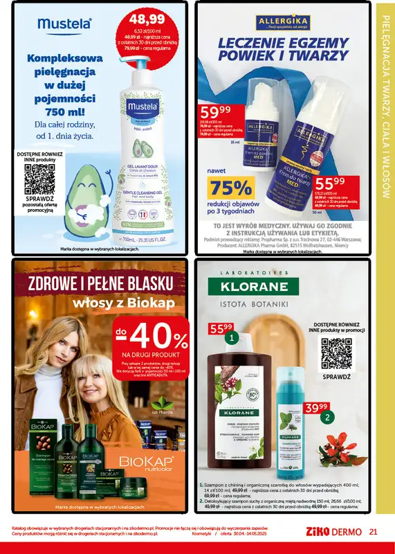 Ziko Dermo - gazetka promocyjna Gazetka od środy 30.04 do środy 14.05 - strona 21