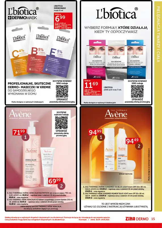 Ziko Dermo - gazetka promocyjna Gazetka od środy 30.04 do środy 14.05 - strona 15