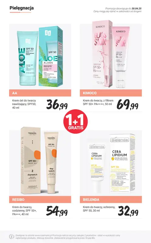#Majówka - gazetka promocyjna Rossmann | 1+1 GRATIS kosmetyki z filtrami UV! od wtorku 29.04 do środy 30.04 - strona 3