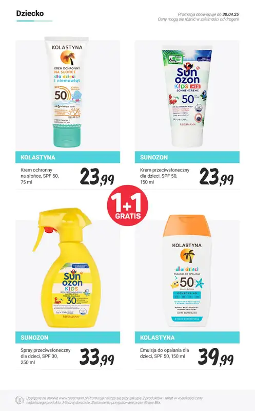 #Majówka - gazetka promocyjna Rossmann | 1+1 GRATIS kosmetyki z filtrami UV! od wtorku 29.04 do środy 30.04 - strona 8