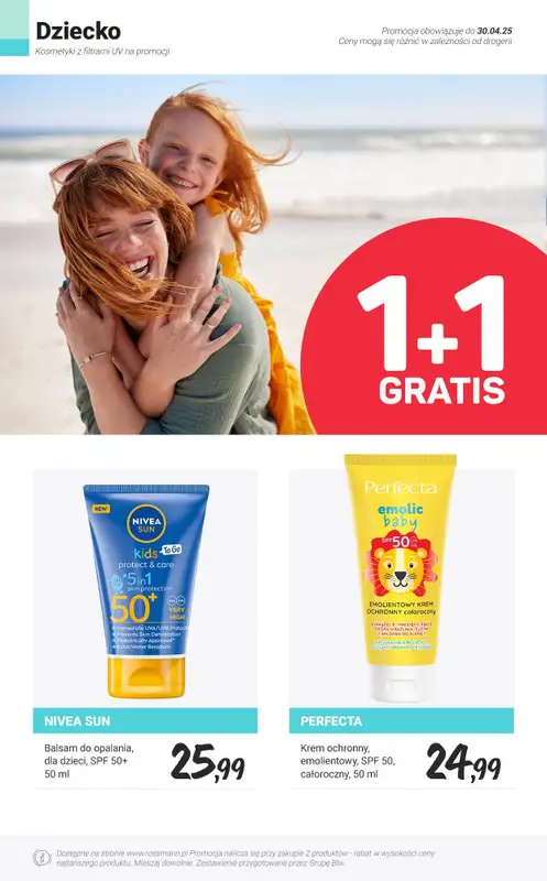 #Majówka - gazetka promocyjna Rossmann | 1+1 GRATIS kosmetyki z filtrami UV! od wtorku 29.04 do środy 30.04 - strona 7