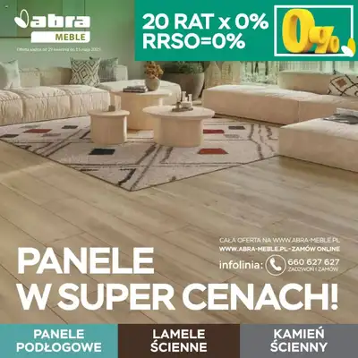 Abra Meble - gazetka promocyjna Rabaty na panele, lamele i kamienie od wtorku 29.04 do czwartku 15.05