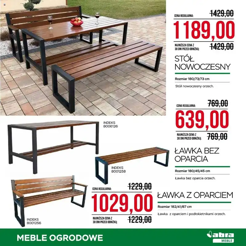 Abra Meble - gazetka promocyjna Ogrodowe promocje od wtorku 29.04 do wtorku 20.05 - strona 15