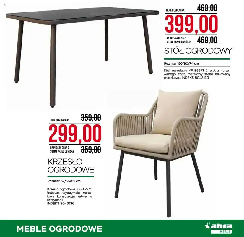 Abra Meble - gazetka promocyjna Ogrodowe promocje od wtorku 29.04 do wtorku 20.05 - strona 9