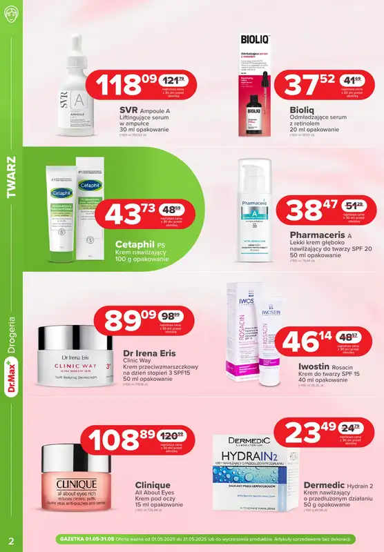 Dr.Max Drogeria - gazetka promocyjna Gazetka od czwartku 01.05 do soboty 31.05 - strona 2