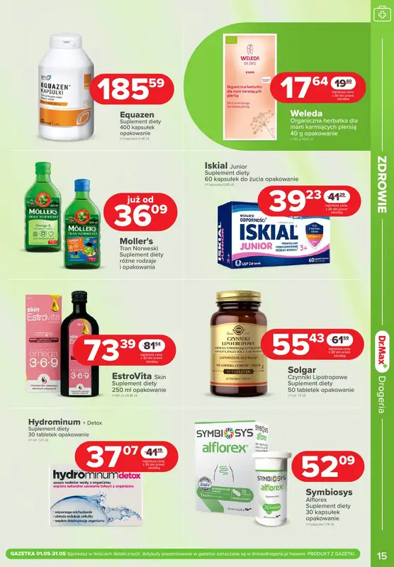 Dr.Max Drogeria - gazetka promocyjna Gazetka od czwartku 01.05 do soboty 31.05 - strona 15