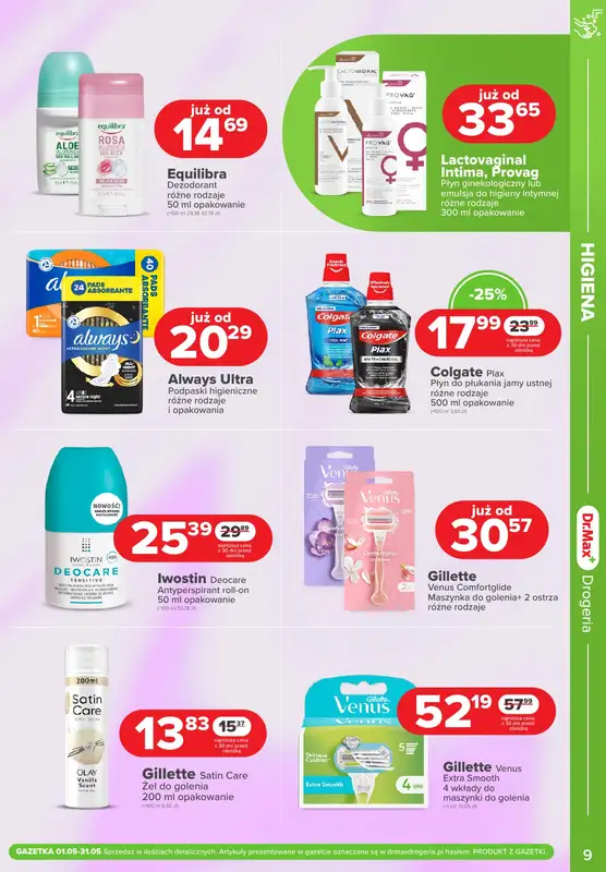 Dr.Max Drogeria - gazetka promocyjna Gazetka od czwartku 01.05 do soboty 31.05 - strona 9