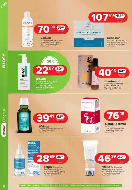 Dr.Max Drogeria - gazetka promocyjna Gazetka od czwartku 01.05 do soboty 31.05 - strona 6
