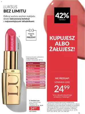 AVON - gazetka promocyjna Katalog Maj 2025 od czwartku 01.05 do soboty 31.05 - strona 71 AVON - gazetka promocyjna Katalog Maj 2025 od czwartku 01.05 do soboty 31.05 - strona 71