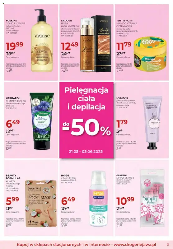 Drogerie Jawa - gazetka promocyjna Gazetka od wtorku 06.05 do wtorku 03.06 - strona 3