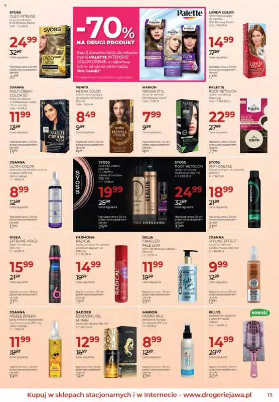 Drogerie Jawa - gazetka promocyjna Gazetka od wtorku 06.05 do wtorku 03.06 - strona 13