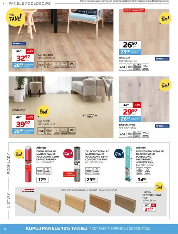 Komfort - gazetka promocyjna Gazetka od środy 07.05 do wtorku 10.06 - strona 12