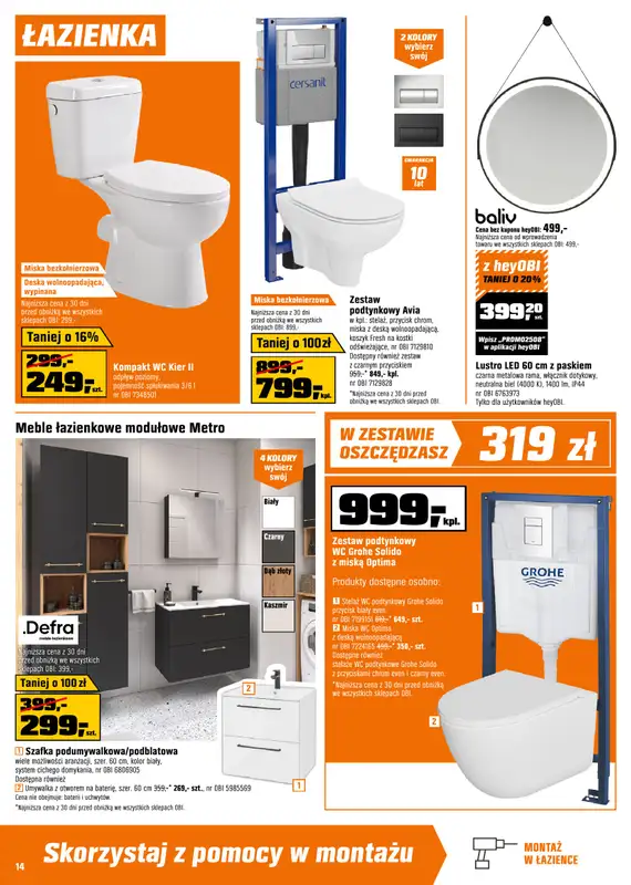 OBI - gazetka promocyjna Gazetka od środy 07.05 do wtorku 20.05 - strona 14