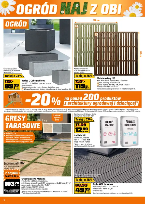 OBI - gazetka promocyjna Gazetka od środy 07.05 do wtorku 20.05 - strona 6