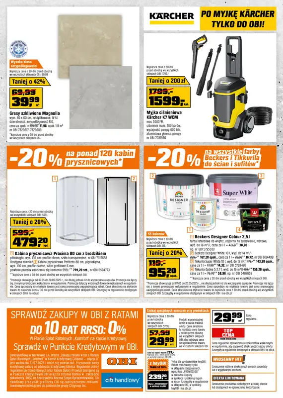 OBI - gazetka promocyjna Gazetka od środy 07.05 do wtorku 20.05 - strona 20