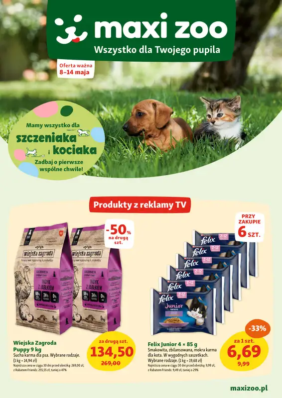 MAXI ZOO - gazetka promocyjna Maxi Zoo - Wszystko dla Twojego pupila od czwartku 08.05 do środy 14.05