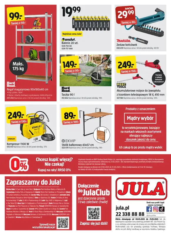 Jula - gazetka promocyjna Gazetka od czwartku 08.05 do środy 21.05 - strona 10