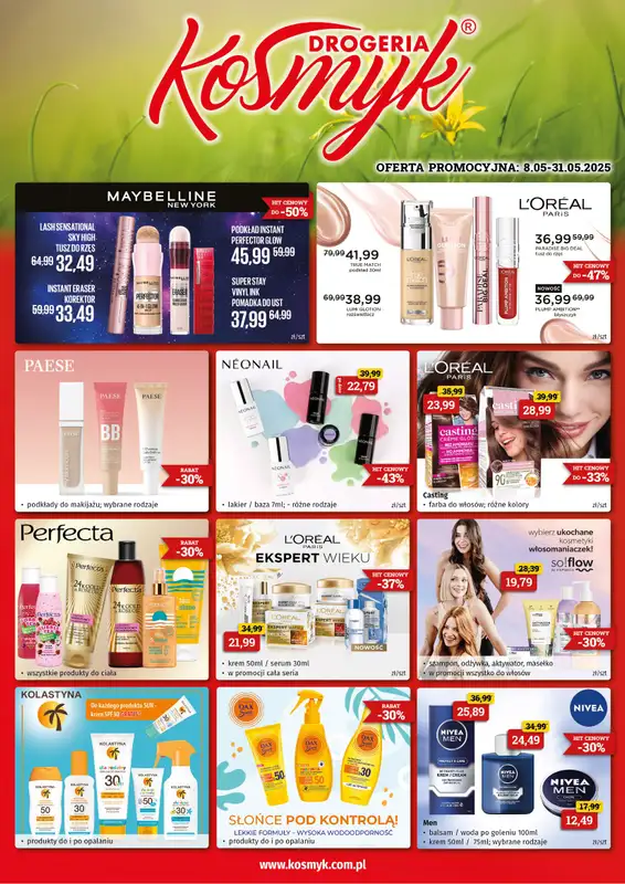 Drogeria Kosmyk - gazetka promocyjna Gazetka od czwartku 08.05 do soboty 31.05