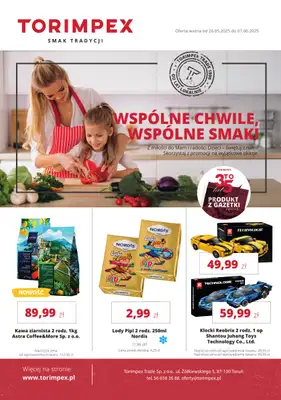 Torimpex Toruńska Sieć Sklepów Spożywczych - gazetka promocyjna Gazetka od poniedziałku 26.05 do soboty 07.06 Torimpex Toruńska Sieć Sklepów Spożywczych - gazetka promocyjna Gazetka od poniedziałku 26.05 do soboty 07.06