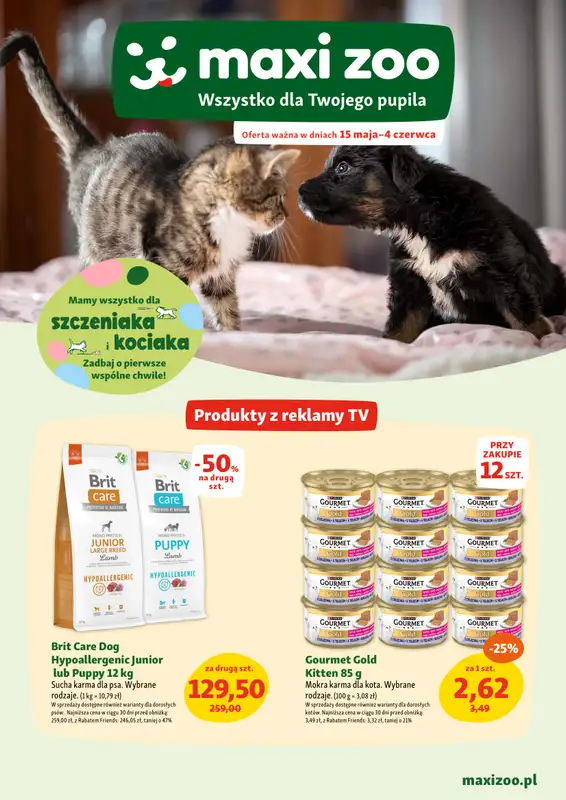 MAXI ZOO - gazetka promocyjna Maxi Zoo - Wszystko dla Twojego pupila od czwartku 15.05 do środy 04.06