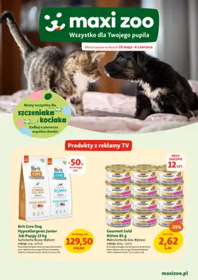 MAXI ZOO - gazetka promocyjna Maxi Zoo - Wszystko dla Twojego pupila od czwartku 15.05 do środy 04.06 MAXI ZOO - gazetka promocyjna Maxi Zoo - Wszystko dla Twojego pupila od czwartku 15.05 do środy 04.06