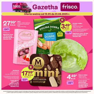 Frisco - gazetka promocyjna Gazetka od poniedziałku 19.05 do niedzieli 01.06