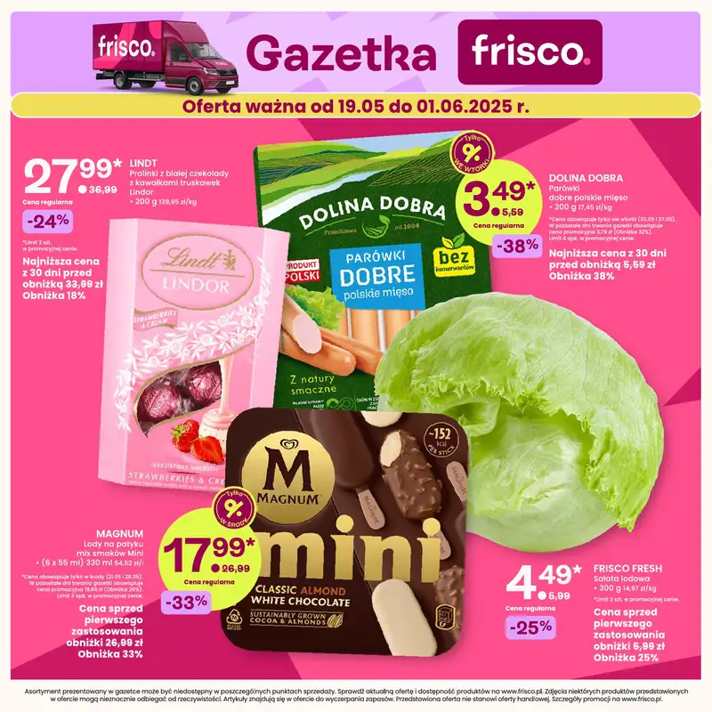 Frisco - gazetka promocyjna Gazetka od poniedziałku 19.05 do niedzieli 01.06