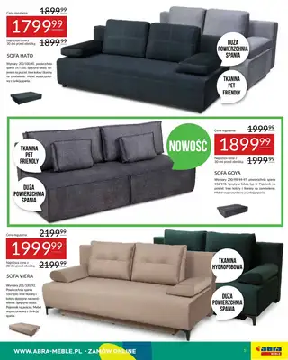 Abra Meble - gazetka promocyjna Oferta meblowa od poniedziałku 19.05 do czwartku 29.05 - strona 5 Abra Meble - gazetka promocyjna Oferta meblowa od poniedziałku 19.05 do czwartku 29.05 - strona 5