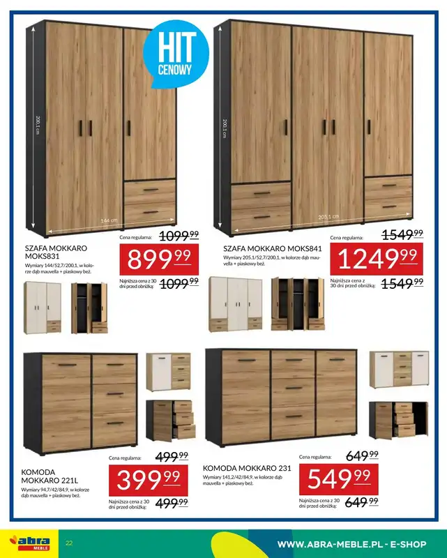 Abra Meble - gazetka promocyjna Oferta meblowa od poniedziałku 19.05 do czwartku 29.05 - strona 22