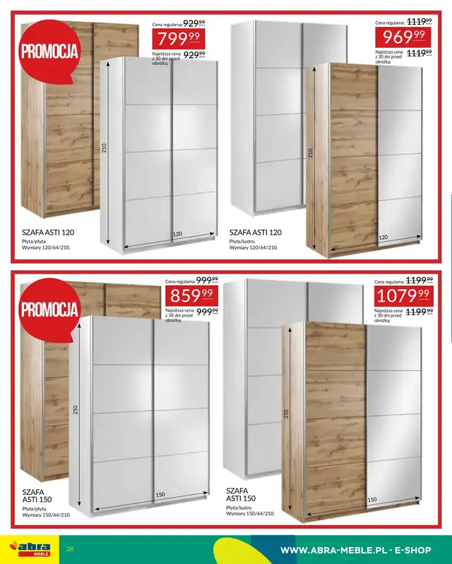 Abra Meble - gazetka promocyjna Oferta meblowa od poniedziałku 19.05 do czwartku 29.05 - strona 28